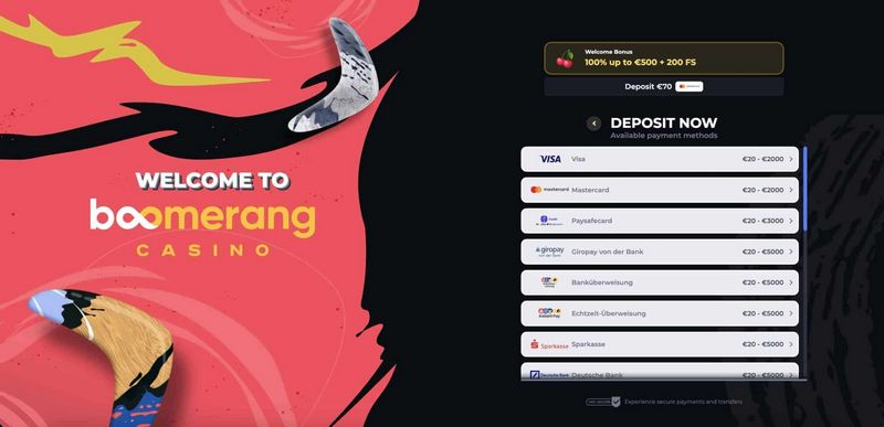 Presentazione di Boomerang Casino